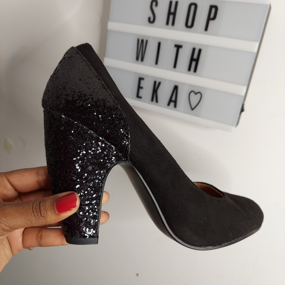 Black sequin heels - Picture 7 of 10